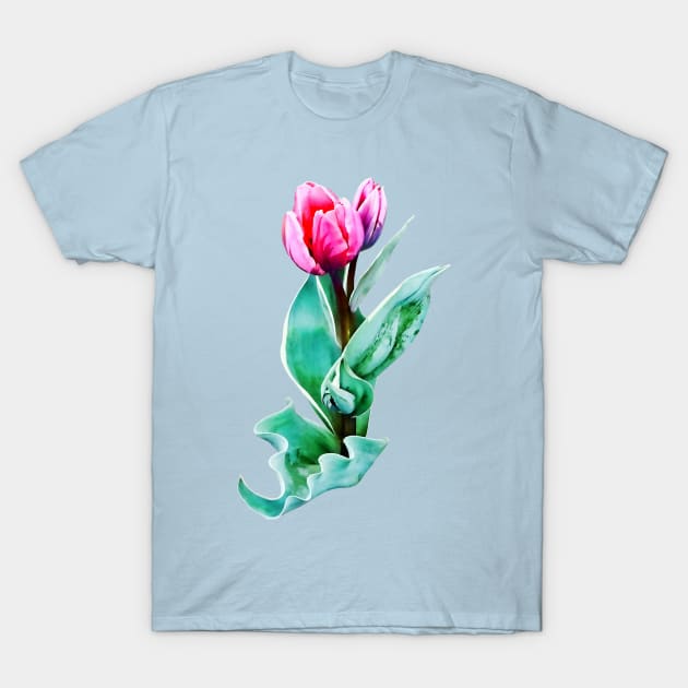 Shy Little Tulip T-Shirt by SusanSavad